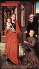 Virgin Canvas Paintings - Virgin and Child with St Anthony the Abbot and a Donor